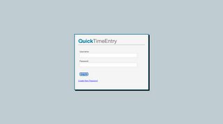 
                            4. Quick Time Entry - Login