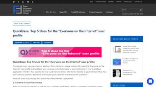 
                            6. QuickBase: Top 5 Uses for the “Everyone on the Internet” user profile ...
