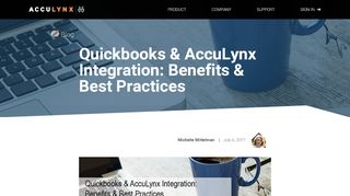 
                            2. Quickbooks & AccuLynx Integration: Benefits & Best Practices