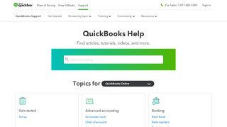 
                            7. QuickBooks® Official Support & Help Site, QuickBooks ...