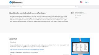 
                            2. Quickbooks point of sale freezes after login. - Accountants Community