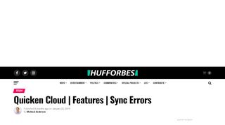 
                            11. Quicken Cloud | Features | Sync Errors - Hufforbes
