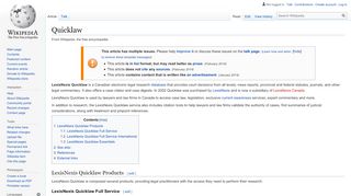 
                            9. Quicklaw - Wikipedia
