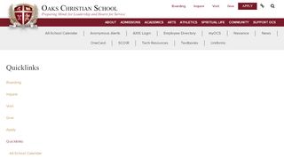 
                            1. Quicklinks - Oaks Christian School