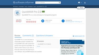 
                            9. QuickMAR Pro 2.2 Download (Free) - QuickMAR.exe