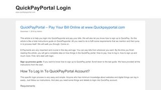 
                            7. QuickPayPortal Login - www.quickpayportal.com