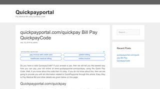 
                            8. quickpayportal.com/quickpay Bill Pay QuickpayCode