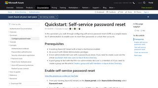 
                            2. Quickstart Azure AD self-service password reset | Microsoft Docs