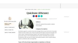 
                            7. Quicktate iDictate: Data Entry Transcription Job Info