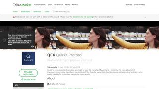
                            4. QuickX Protocol - ICO over - TokenMarket