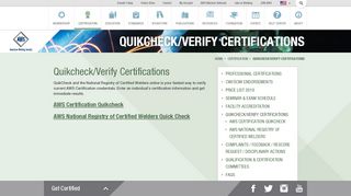 
                            7. Quikcheck/Verify Certifications : Certification : American …