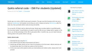 
                            7. Quiklo referral code - EMI For students (Updated) - …