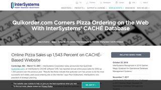 
                            7. Quikorder.com Corners Pizza Ordering on the Web With InterSystems ...