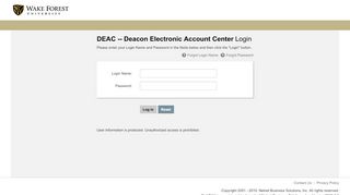 
                            4. QuikPAY(R) <b>DEAC -- Deacon Electronic Account Center</b> Login