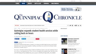 
                            8. Quinnipiac expands student health services while cutting back ...