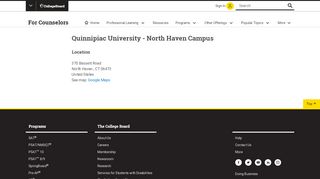 
                            7. Quinnipiac University - North Haven Campus | For Counselors