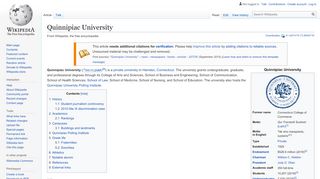
                            9. Quinnipiac University - Wikipedia