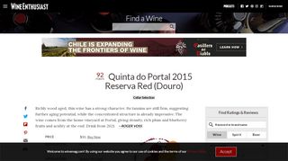 
                            4. Quinta do Portal 2015 Reserva Red (Douro) - Wine Enthusiast Magazine