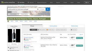 
                            2. Quinta do Portal Reserva Tinto, Douro | prices, stores ... - Wine Searcher