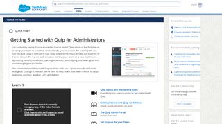 
                            4. Quip Quick Start for Administrators - Salesforce Help