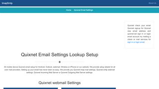 
                            5. Quixnet Email Settings | Quixnet Webmail | quixnet.net ...