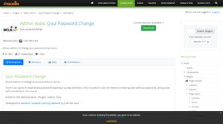 
                            2. Quiz Password Change - Moodle plugins directory