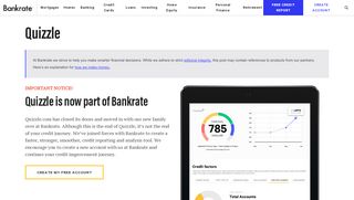 
                            8. Quizzle is now Bankrate | Sign up for a Free Credit Report