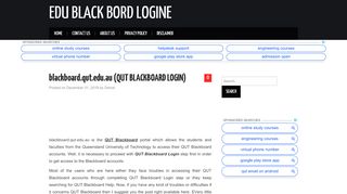 
                            7. QUT Blackboard Login- Queensland University of Technology ...