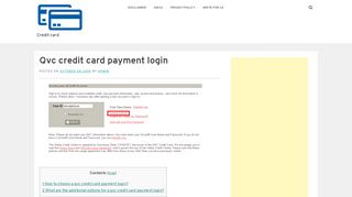 
                            8. Qvc credit card payment login - Credit card