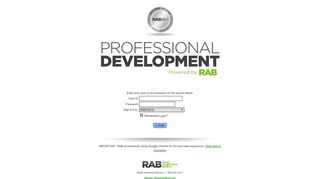 
                            2. RAB Professional Development Online Login
