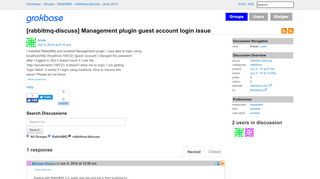 
                            6. [rabbitmq-discuss] Management plugin guest account …