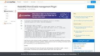 
                            7. RabbitMQ Wont Enable management Plugin - Stack Overflow