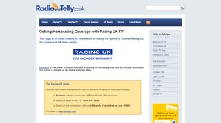 
                            6. Racing UK - Information on the Horseracing TV Channel