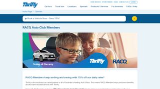 
                            8. RACQ Auto Club Members | Thrifty Australia