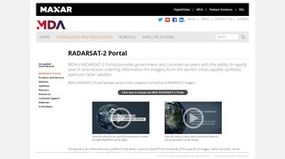 
                            9. RADARSAT-2 Portal - MDA