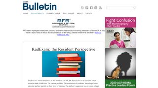 
                            4. RadExam: the Resident Perspective - ACR Bulletin