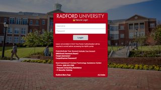 
                            1. Radford University - RU Login