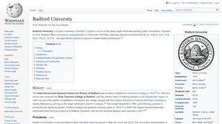 
                            3. Radford University - Wikipedia