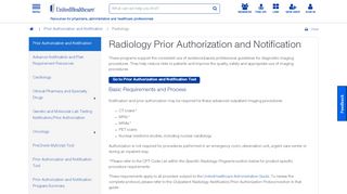
                            6. Radiology | UHCprovider.com