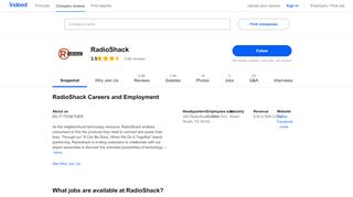 
                            1. RadioShack Careers and Employment | Indeed.com