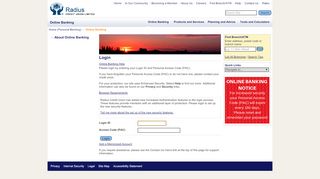 
                            5. Radius Credit Union - Online Banking
