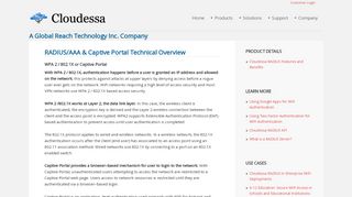 
                            5. RADIUS/AAA & Captive Portal Technical Overview | Page 2 | Cloudessa