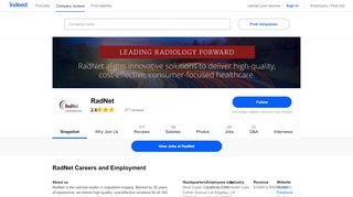 
                            4. RadNet Careers and Employment | Indeed.com