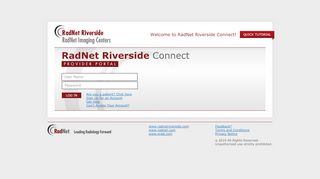 
                            3. RadNet Riverside Connect - Login - My Radiology Portal