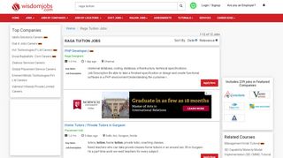 
                            4. raga tuition jobs - wisdomjobs.com