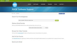 
                            2. RAGE Software Support