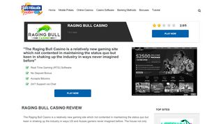 
                            6. Raging Bull Casino - Exclusive 200% Bonus for New Players ...