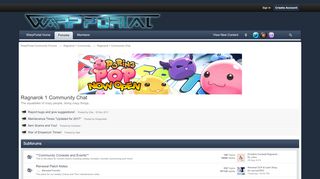 
                            1. Ragnarok 1 Community Chat - WarpPortal Forums - Ragnarok Online