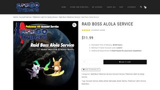 
                            6. Raid Boss Alola Service - Pokemon GO Account Service