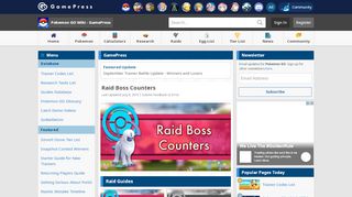 
                            8. Raid Boss Counters | Pokemon GO Wiki - GamePress